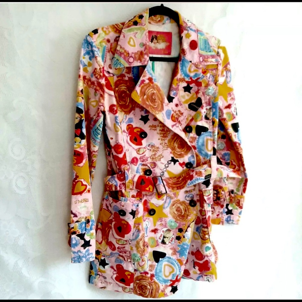 Vintage cotton Fiorucci jacket size small with belt